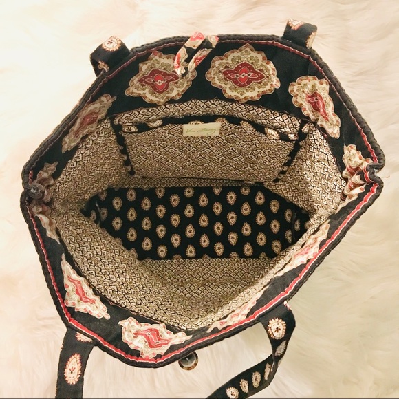 Vera Bradley Retired Classic Black Print Tote Bag - Picture 4 of 5